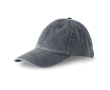 Casquette vintage non structurée à 6 panneaux en coton 250 g/m² couleur noir