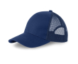 Casquette trucker à 5 panneaux avec fermeture snapback 250 g/m² couleur bleu marine