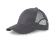 Casquette trucker à 5 panneaux avec fermeture snapback 250 g/m² couleur gris foncé