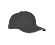 Casquette sandwich en coton à 5 panneaux 175 g/m² couleur gris taupe