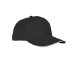 Casquette sandwich en coton à 5 panneaux 175 g/m² couleur noir
