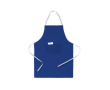 Tablier en coton et polyester avec coupe au-dessus du genou couleur bleu