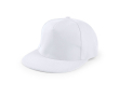 Casquette 5 panneaux en coton et polyester avec fermeture velcro couleur blanc