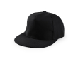 Casquette 5 panneaux en coton et polyester avec fermeture velcro couleur noir