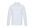 Polo unisexe à manches longues en coton piqué 245 g/m² Elevate couleur blanc