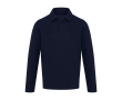 Polo unisexe à manches longues en coton piqué 245 g/m² Elevate couleur bleu marine