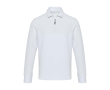 Polo en coton unisexe manches longues avec demi-zip 245 g/m² Elevate couleur blanc