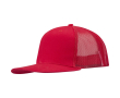 Casquette 6 panneaux en sergé coton visière plate 260 g/m² couleur rouge