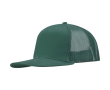 Casquette 6 panneaux en sergé coton visière plate 260 g/m² couleur vert foncé