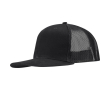 Casquette 6 panneaux en sergé coton visière plate 260 g/m² couleur noir