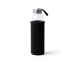 Gourde en verre avec housse en néoprène et sangle de transport 500ml couleur noir