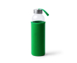 Gourde en verre avec housse en néoprène et sangle de transport 500ml couleur vert pastel