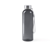 Gourde en RPET avec corps translucide et sangle de transport 600ml couleur noir