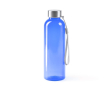 Gourde en RPET avec corps translucide et sangle de transport 600ml couleur bleu roi
