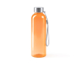 Gourde en RPET avec corps translucide et sangle de transport 600ml couleur orange