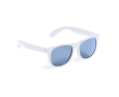 Lunettes de soleil coloris mats avec verres noirs translucides couleur blanc