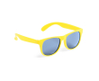 Lunettes de soleil coloris mats avec verres noirs translucides couleur jaune