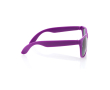 Lunettes de soleil coloris mats avec verres noirs translucides couleur fuchsia