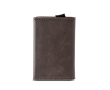 Porte-monnaie et porte-cartes avec protection RFID et accès à un clic couleur marron