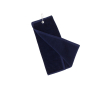 Serviette en coton absorbante avec mousqueton de transport 40x50 cm couleur bleu marine