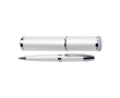 Stylo en métal présenté dans un étui assorti, encre noire couleur blanc