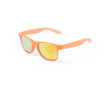 Lunettes de soleil en couleurs translucides et avec verres miroir couleur orange