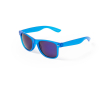 Lunettes de soleil en couleurs translucides et avec verres miroir couleur bleu