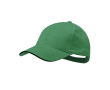 Casquette en coton peigné 6 panneaux avec détail sur la visière couleur vert