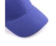 Casquette en coton peigné 6 panneaux avec détail sur la visière couleur bleu