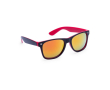 Lunettes de soleil avec monture bicolore et verres effet miroir couleur rouge