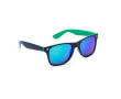 Lunettes de soleil avec monture bicolore et verres effet miroir couleur vert