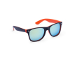 Lunettes de soleil avec monture bicolore et verres effet miroir couleur orange