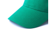 Casquette 6 panneaux en coton peigné avec fermeture velcro couleur vert