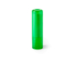 Baume à lèvres avec SPF15 dans étui coloré translucide couleur vert