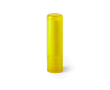 Baume à lèvres avec SPF15 dans étui coloré translucide couleur jaune