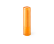 Baume à lèvres avec SPF15 dans étui coloré translucide couleur orange