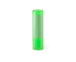 Baume à lèvres avec SPF15 dans étui coloré translucide couleur vert clair
