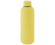 Gourde à double paroi en acier inox avec finition en caoutchouc 500 ml couleur jaune
