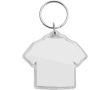 Porte-clés transparent en forme de t-shirt fabriqué en UE couleur transparent