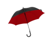 Parapluie noir à 8 panneaux avec intérieur coloré, Ø103 cm couleur rouge