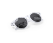 Lunettes de soleil avec des verres noirs et ronds UV400 couleur blanc