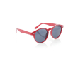 Lunettes de soleil avec des verres noirs et ronds UV400 couleur rouge