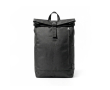 Sac à dos roll-top en polyester, fermeture éclair verticale couleur noir