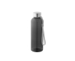 Bouteille en RPET avec finition translucide et bouchon en acier 600 ml couleur noir
