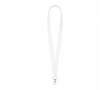 Tour de cou impression intégrale en polyester avec clip couleur blanc
