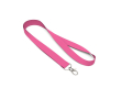 Tour de cou impression intégrale en polyester avec mousqueton ou clip couleur fuchsia