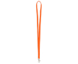 Tour de cou impression intégrale en polyester avec mousqueton au choix couleur orange