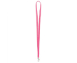 Tour de cou impression intégrale en polyester avec mousqueton au choix couleur fuchsia