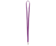 Tour de cou impression intégrale en polyester avec mousqueton au choix couleur mauve