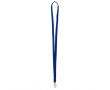 Tour de cou impression intégrale en polyester avec mousqueton au choix couleur bleu ultramarine